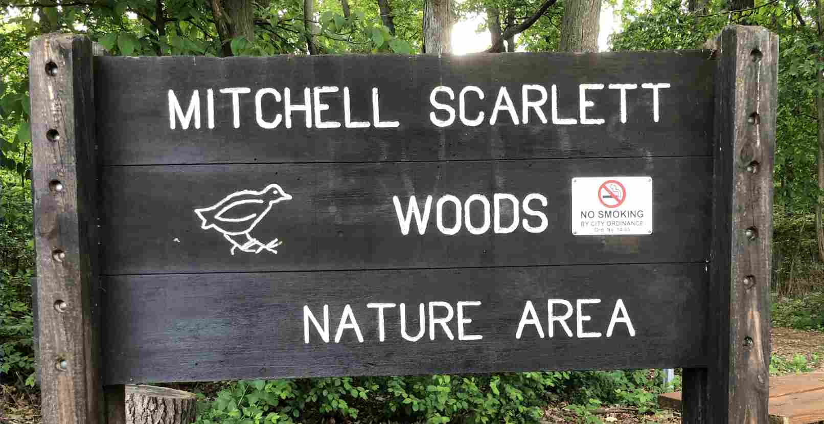 Scarlett Mitchell Woods entrance sign