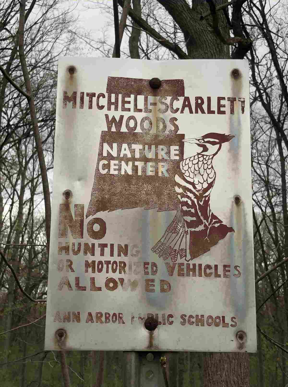 Mitchell Scarlett Woods No Hunting Sign